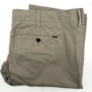 Polo Ralph Lauren Slim Fit Men's Beige Solid‎ Cotton Blend Khaki Pants 38X34